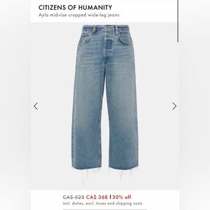 CITIZENS OF HUMANITY
Ayla mid-rise cropped wide-leg jeans